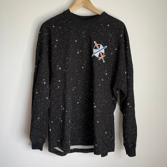 Disney Rise of Skywalker Spirit Jersey Womens Medium Black Longsleeve Graphic - Picture 3 of 13